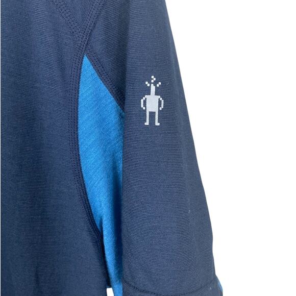 Smartwool Merino Sport 150 Short Sleeve Top Color Block Blue Men's Size Medium - Picture 4 of 10